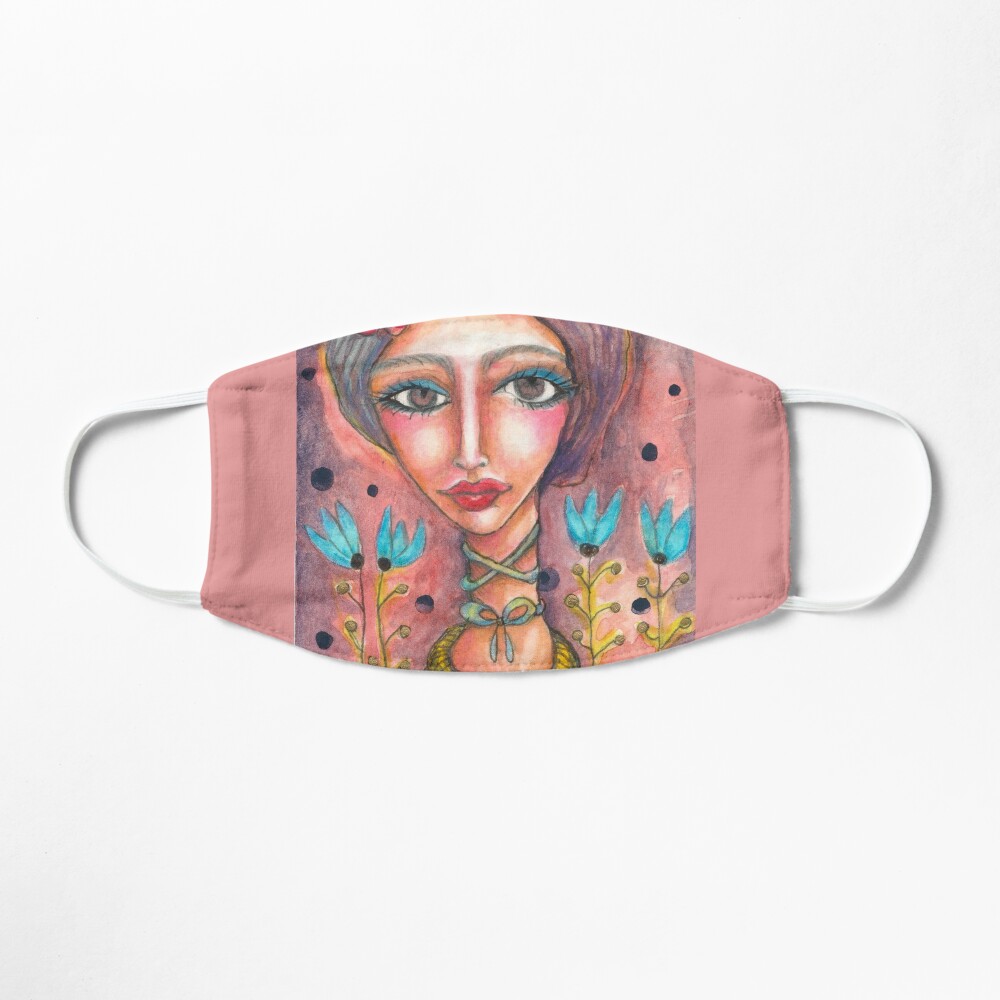 Frida Kahlo with Blue Tulips Mask