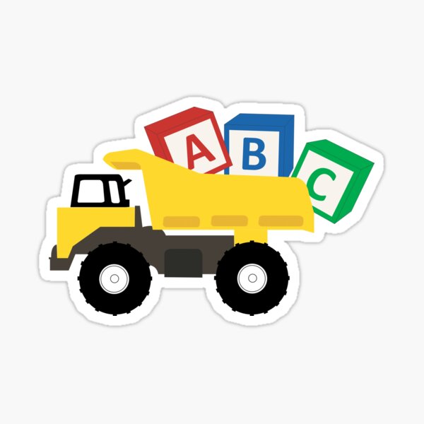 ABC Dump Truck Construction Trucks Sticker