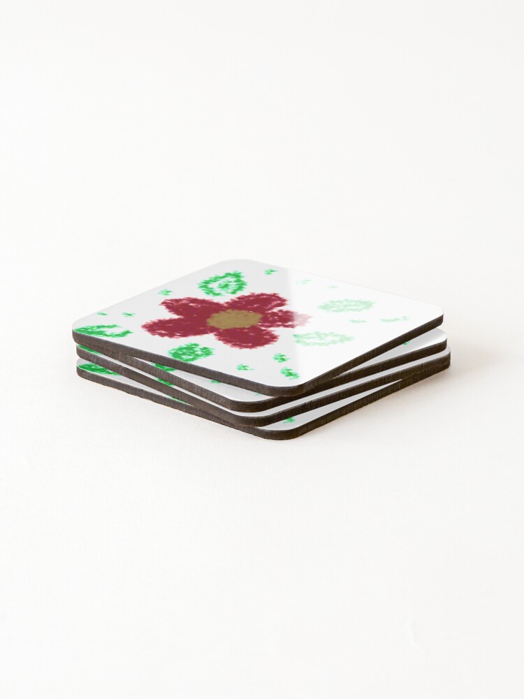 Thumbnail 4 of 5, Coasters (Set of 4), Flower designed and sold by Inosela.