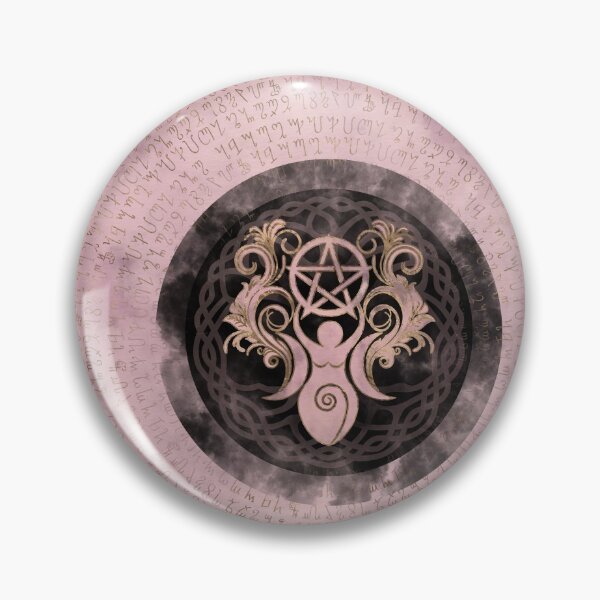 Item preview, Triple Goddess with pentagram - gentle pastels designed and sold by k9printart.