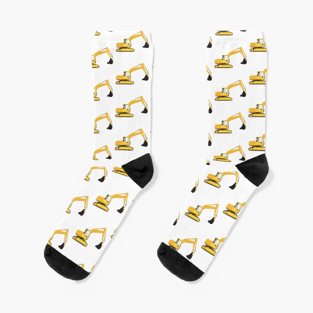 Excavator Construction Truck Socks