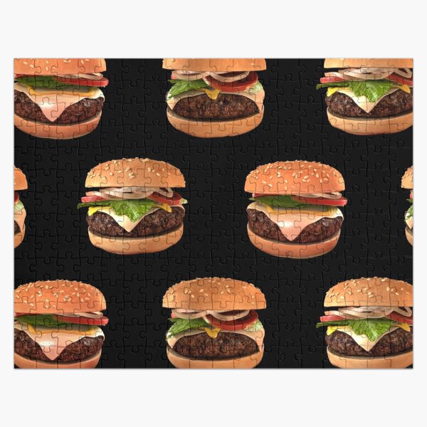 Cheeseburger Jigsaw Puzzles Redbubble - roblox hamburger cheeseburger big mac whopper