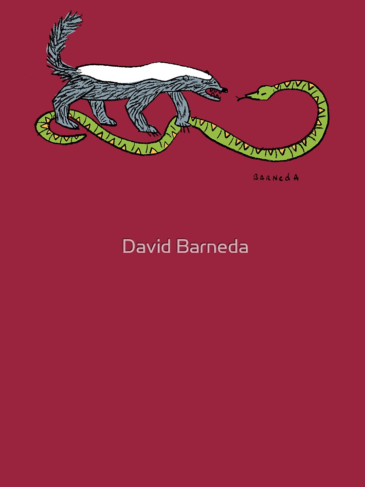 "Honey Badger vs. Snake" T-shirt by barneda | Redbubble