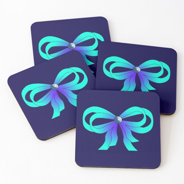 Item preview, Blue bow in turquoise on dark blue rty wedding birthday baby gift designed and sold by MadandMean.