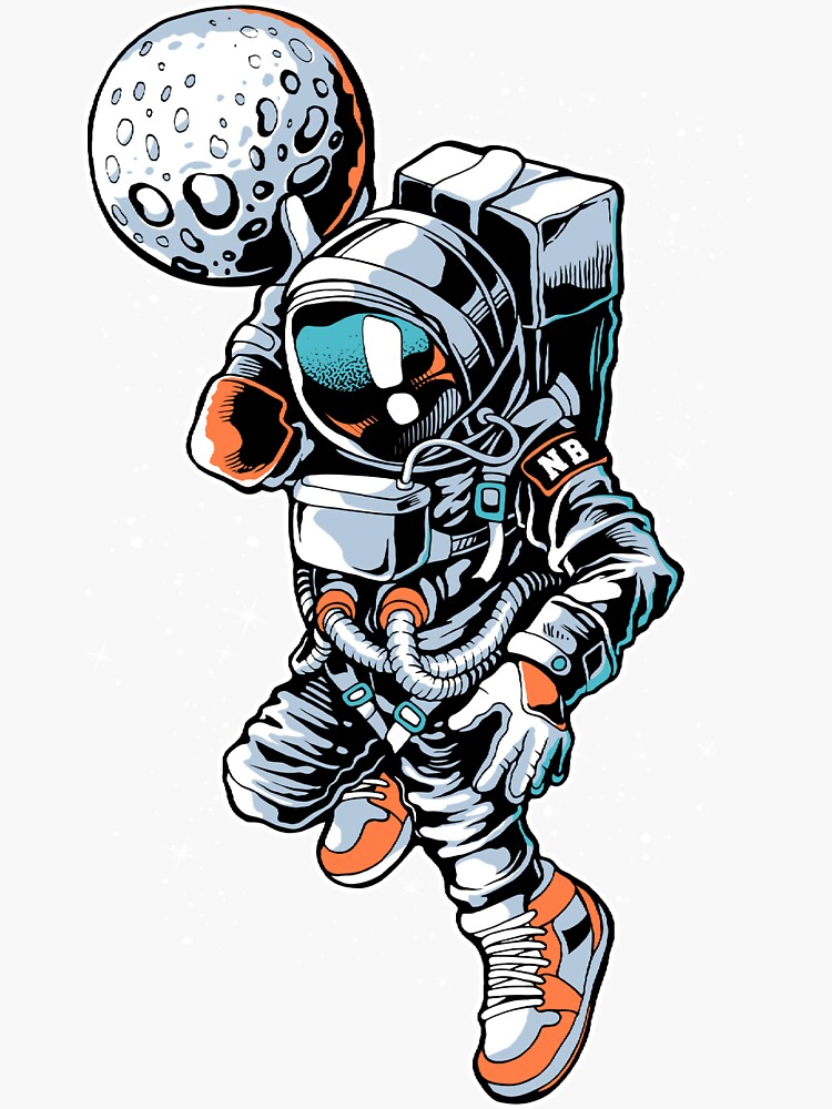 Sci-Fi Space Man Astronaut Space Walk Vinyl Sticker