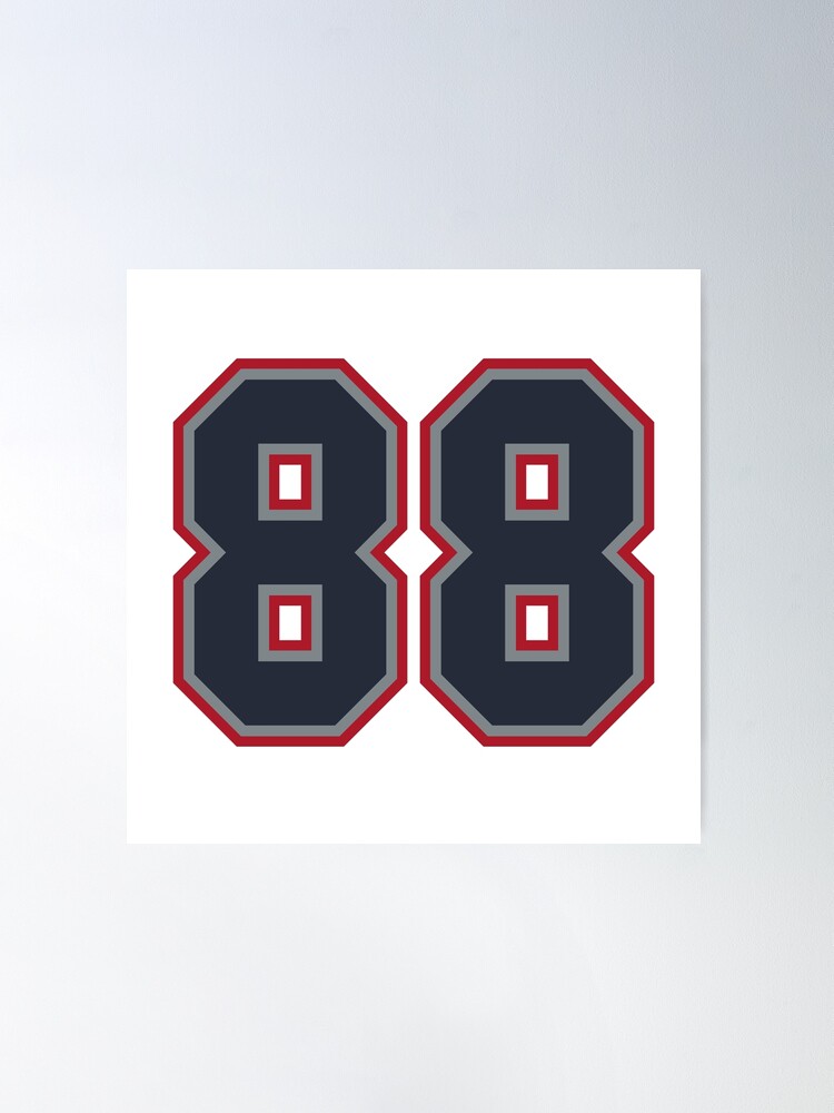 88 Navy Grey Red Sports Number Eighty-Eight 