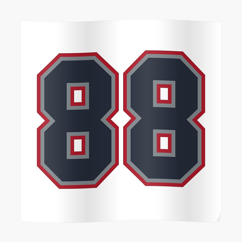 Eighty-Eight Purple Jersey Number Sports 88 Sticker for Sale by