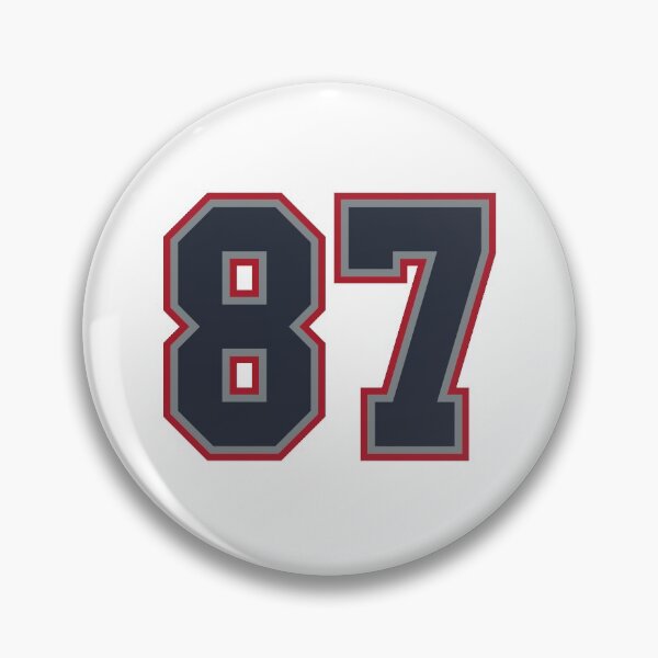 Item preview, 87 Navy Grey Red Sports Number Eighty-Seven designed and sold by HelloFromAja.