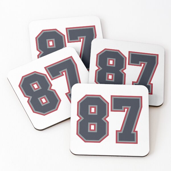 Item preview, 87 Navy Grey Red Sports Number Eighty-Seven designed and sold by HelloFromAja.