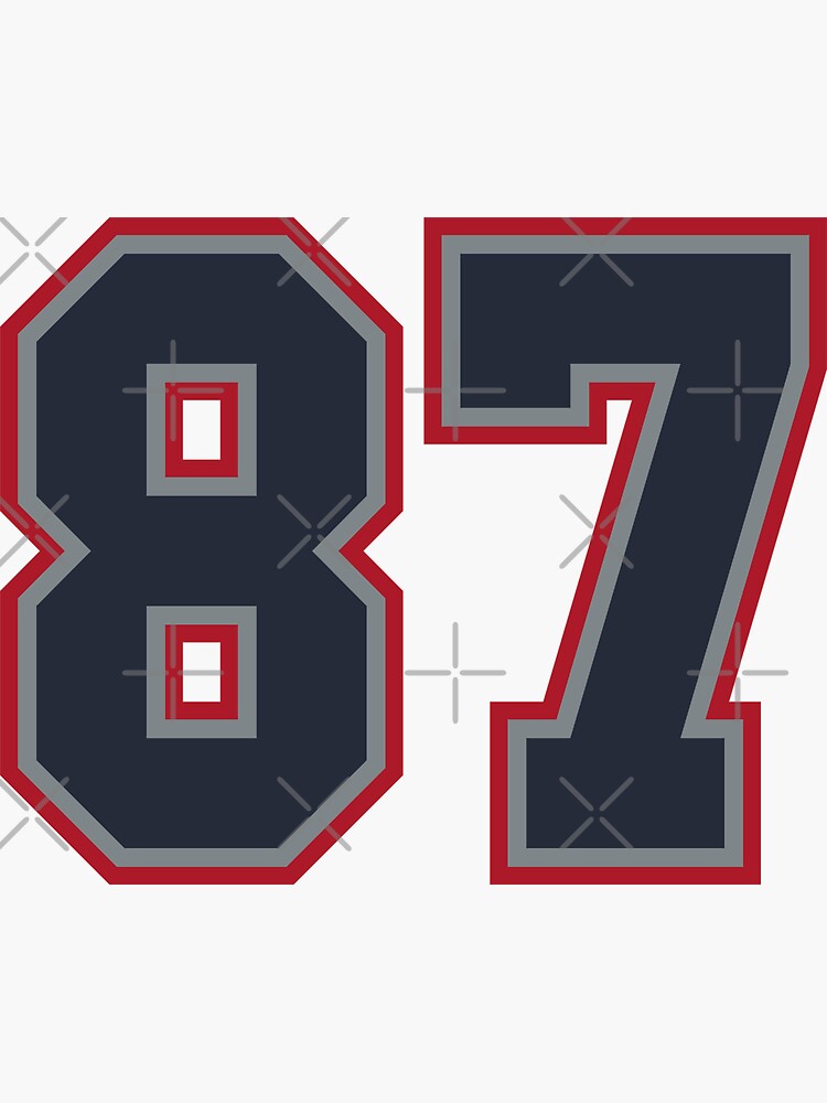 Number 3 blue red sports jersey three Sticker for Sale by LoveIsColorful