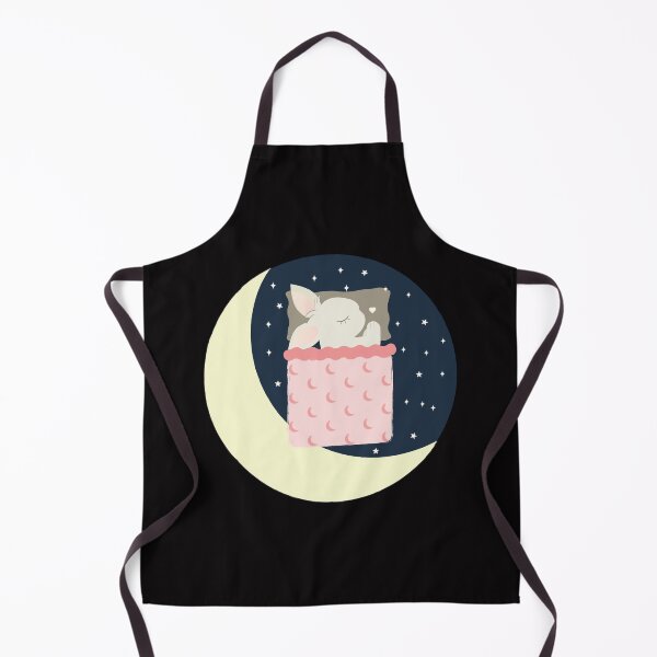 Item preview, Dreamy Sleeping Soft Gray Rabbit on Crescent Moon designed and sold by Petrikovvy.