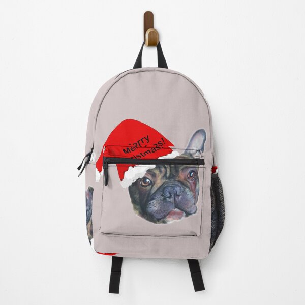 Item preview, Fun Bulldog wearing a Merry Christmas hat quote designed and sold by Julieford.