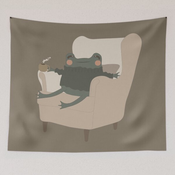 Item preview, Jeni Cozy Evening Tea | Frog In Sweater designed and sold by Froggyhollow.