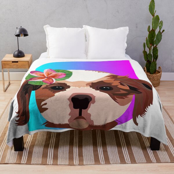 Item preview, Colored background and baby beagle dog with cute real pink flower designed and sold by SGS-.