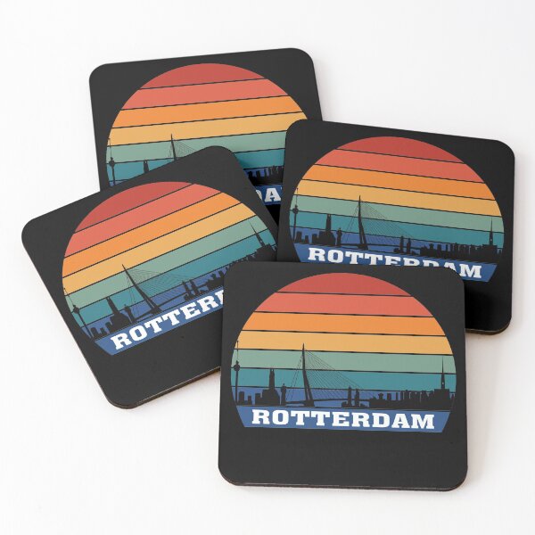 Item preview, Rotterdam Skyline Silhouette Souvenir Netherlands Flag designed and sold by TeeHome.