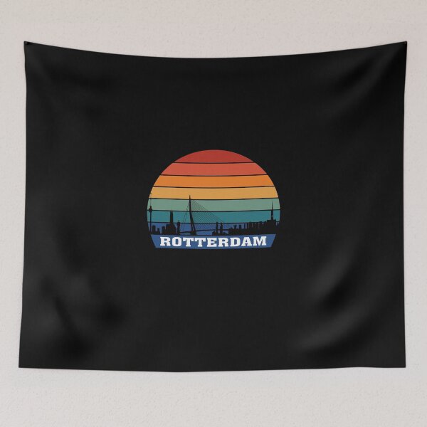 Item preview, Rotterdam Skyline Silhouette Souvenir Netherlands Flag designed and sold by TeeHome.