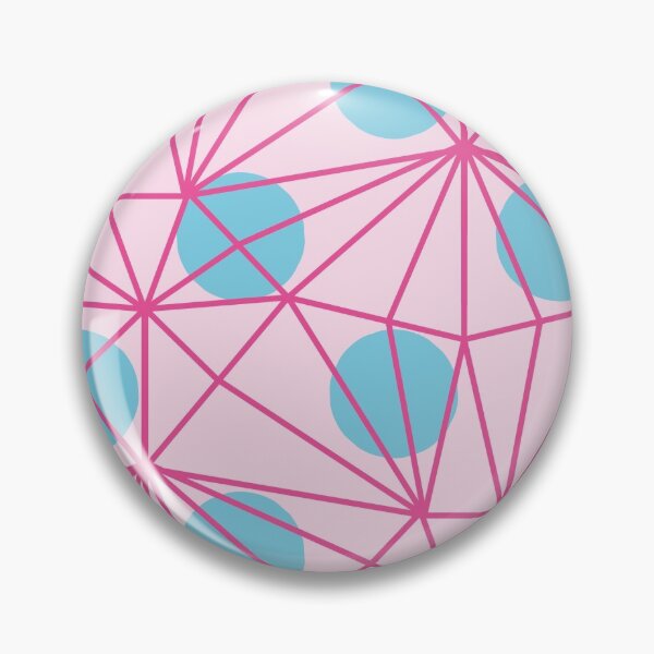 Item preview, pink netting with blue polka dots designed and sold by rysunki-malunki.