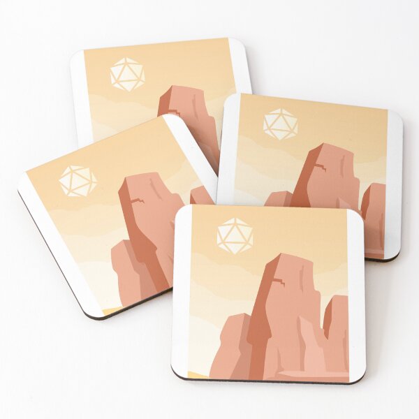 Item preview, Desert Midday Polyhedral Dice D20 Dice Sun RPG Landscape designed and sold by pixeptional.