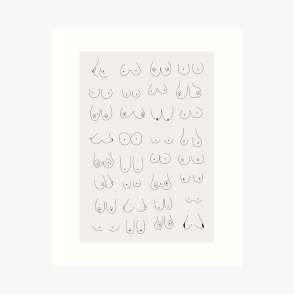 Item preview, Minimal Boobs - Line Art  designed and sold by artswag.