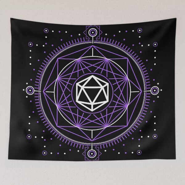 Item preview, Purple Sacred Symbol Polyhedral D20 Dice Tabletop RPG designed and sold by pixeptional.