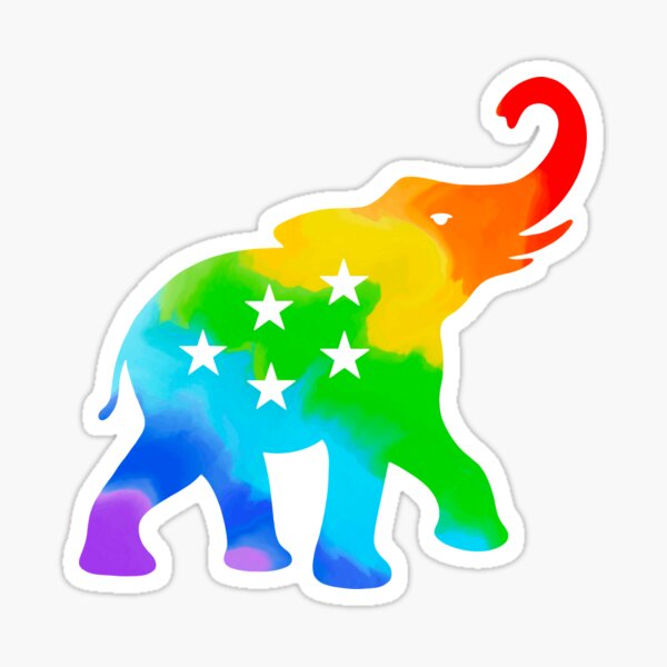 Elephant in the Hospital Rainbow Bumper Sticker