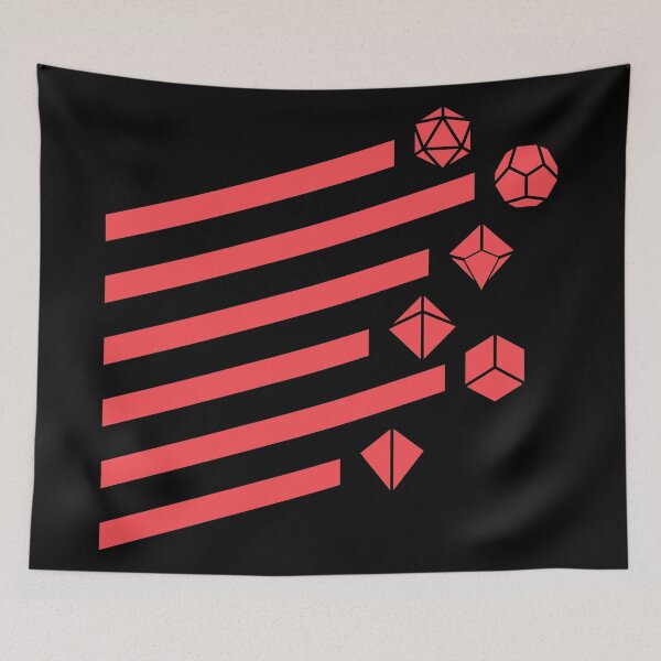 Item preview, Red Retro Polyhedral Dice Set designed and sold by pixeptional.