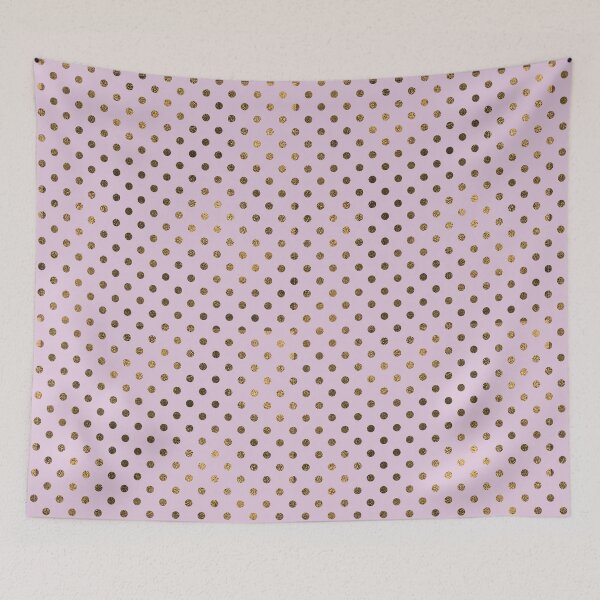 Item preview, Sparkling Golden Polka Dots on Baby Pink Background designed and sold by BloomCatB.