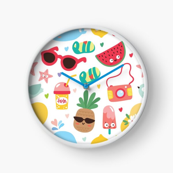 Summer Beach Fun {Kawaii) Clock