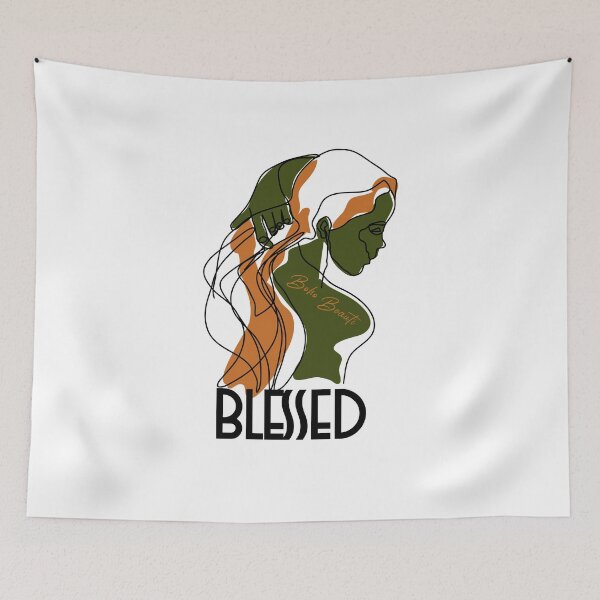 Item preview, BLESSED  Quote Boho Beauti designed and sold by bohobeauti.