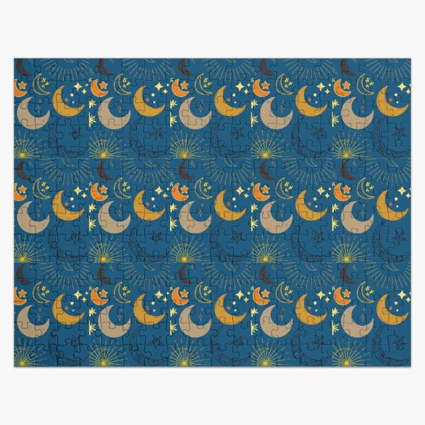 Item preview, Dark blue moon stars pattern gift design designed and sold by Michael Schmidt.
