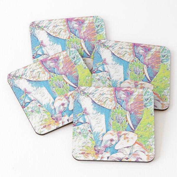 Item preview, Majestic Elephant Safari Wildlife Illustration designed and sold by Galathi Designs.