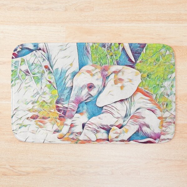 Item preview, Majestic Elephant Safari Wildlife Illustration designed and sold by Galathi Designs.