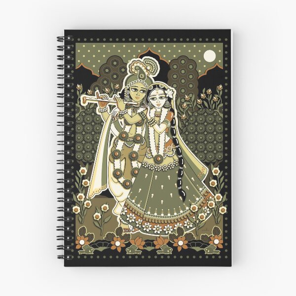 Item preview, Radha Krishna in the forest - retro designed and sold by GundicaArt.