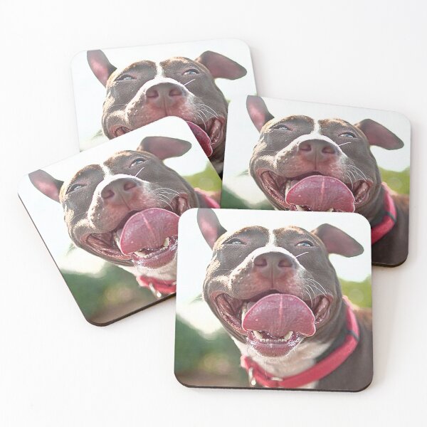 Item preview, Pitbull dog licking portrait Animals Gifts Safe Face protection covering Men Women designed and sold by Dolphin Graphic.
