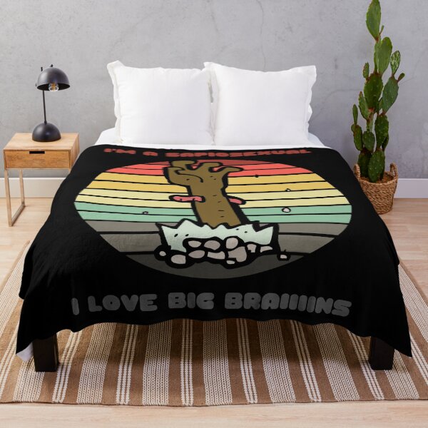 Item preview, Sunset Zombie / I'm a Sapiosexual, I Love Big Braiiiiins designed and sold by Nathalie Aynié.