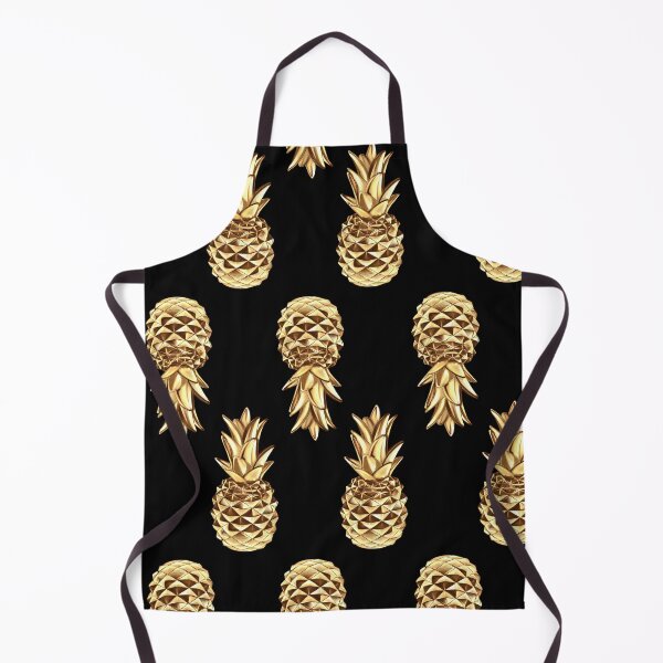Item preview, golden pineapple pattern , golden tropical pinapples designed and sold by remonss.