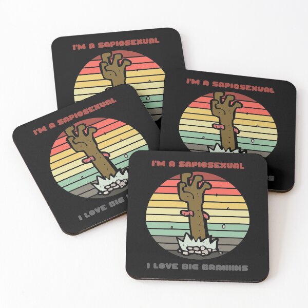 Item preview, Sunset Zombie / I'm a Sapiosexual, I Love Big Braiiiiins designed and sold by Nathalie Aynié.