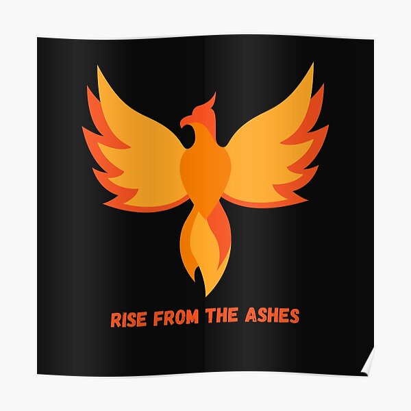Phoenix Rising From The Ashes Wall Art Redbubble