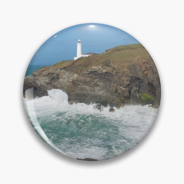 Item preview, Trevose Head Lighthouse North Cornwall Coast with Waves designed and sold by acceleratorhams.