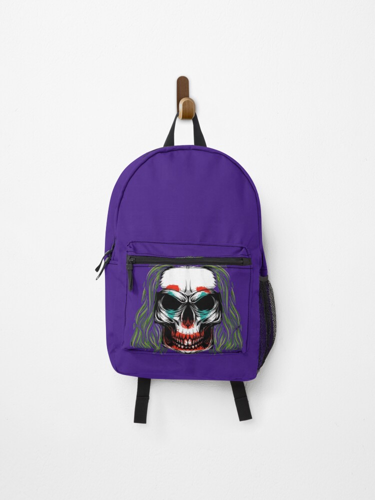 Thumbnail 1 of 3, Backpack, joker skull designed and sold by Rakos-Merch.
