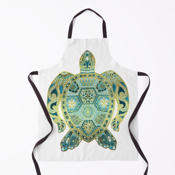 Item preview, Royal Sea Turtle - turquoise and gold designed and sold by maryedenoa.