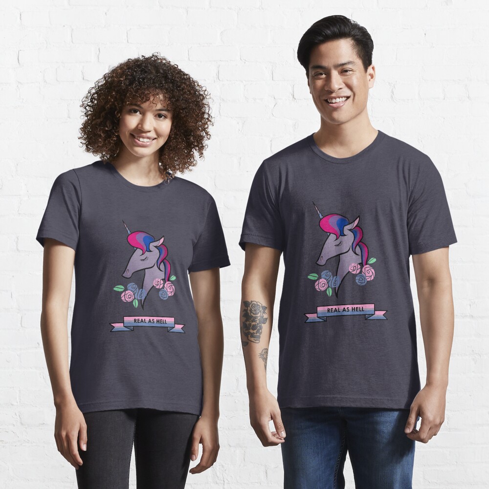 T-shirt essentiel « Licorne bisexuelle» 