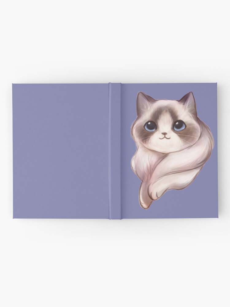 Lavender Ragdoll Cat Blue Eyes Painting Hardcover Journal For Sale By Swadesign Redbubble