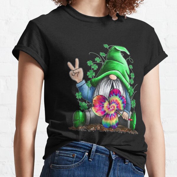 Hippie Gnomes Hippie Clover St Patrick's Day s Classic T-Shirt