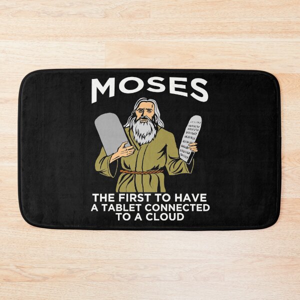 Item preview, Moses The First to Have A Tablet Connected to a Cloud Pun designed and sold by funnytshirtemp.