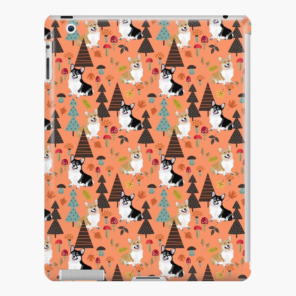 Corgis In Fall Forest - Orange iPad Case & Skin