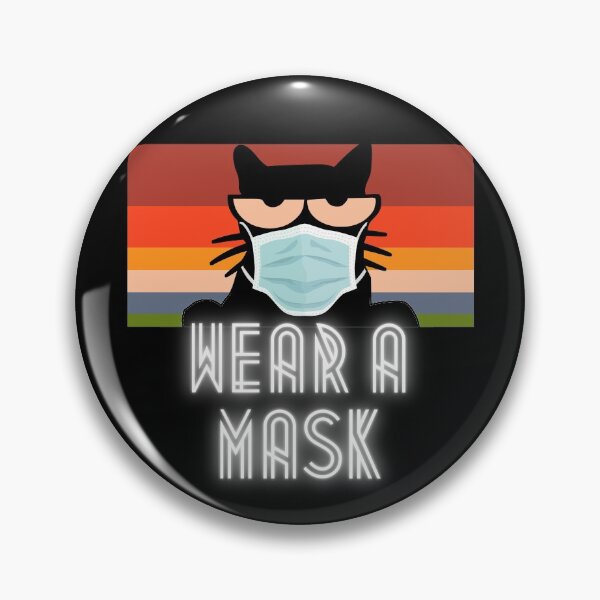 Item preview, Wear A Mask Funny Black Cat designed and sold by Sunny Collections.