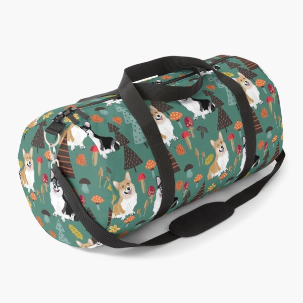 Item preview, Corgis In Fall Forest - Dark Teal designed and sold by Corgiworld.