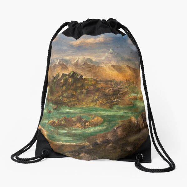 Fantasy Environment Drawstring Bag