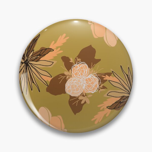 Item preview, Mustard yellow warm beautiful flowers pattern gift design designed and sold by Michael Schmidt.